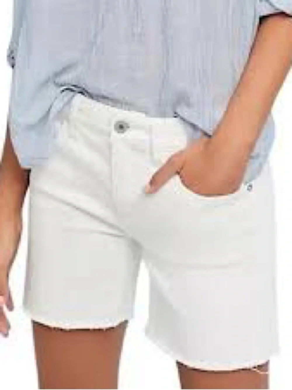 Anthropologie Pilcro & Letterpress Mid Rise Slim Cut Off Shorts Sz 26 - Picture 2 of 14